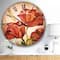 Designart 'Three Poppies Flower Traditional Wall Clock